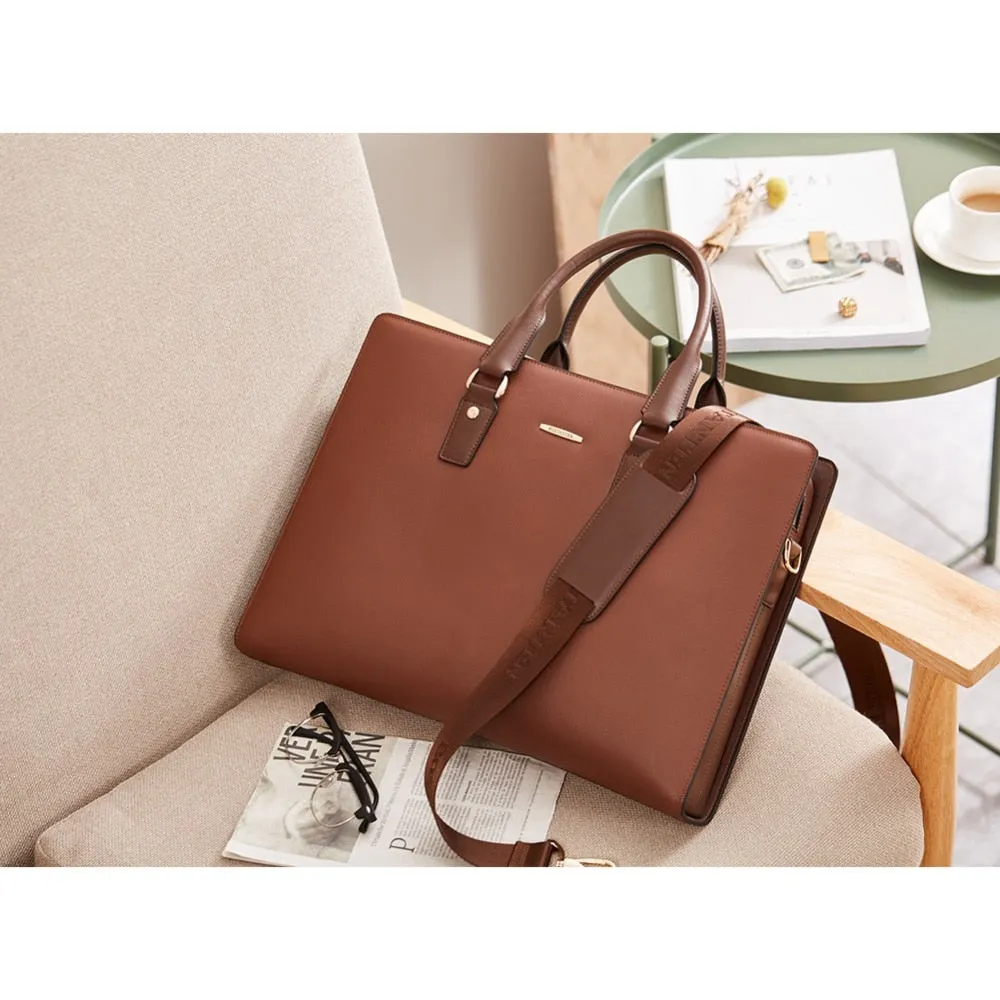 Bostanten Business Men Genuine Leather Briefcase Laptop 16 inch Men  Bag