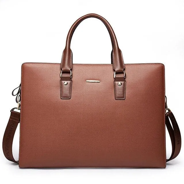 Bostanten Business Men Genuine Leather Briefcase Laptop 16 inch Men  Bag