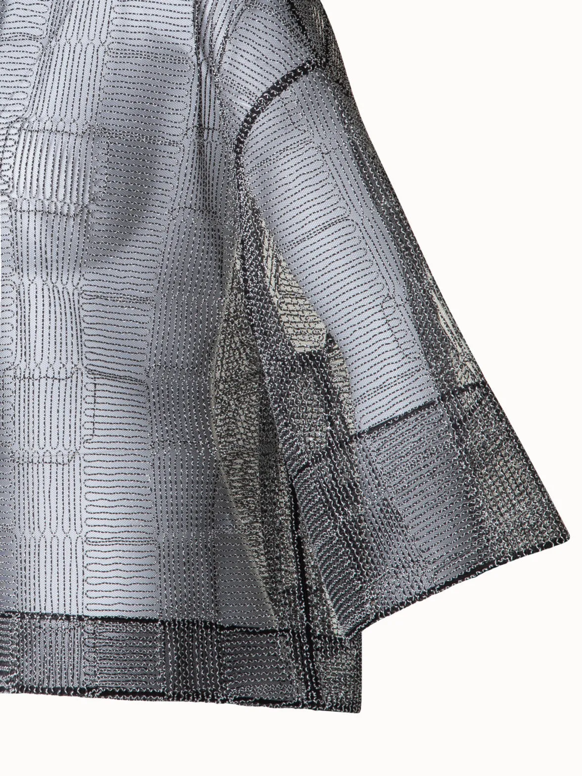 Boxy Jacket with Square on Tulle Embroidery
