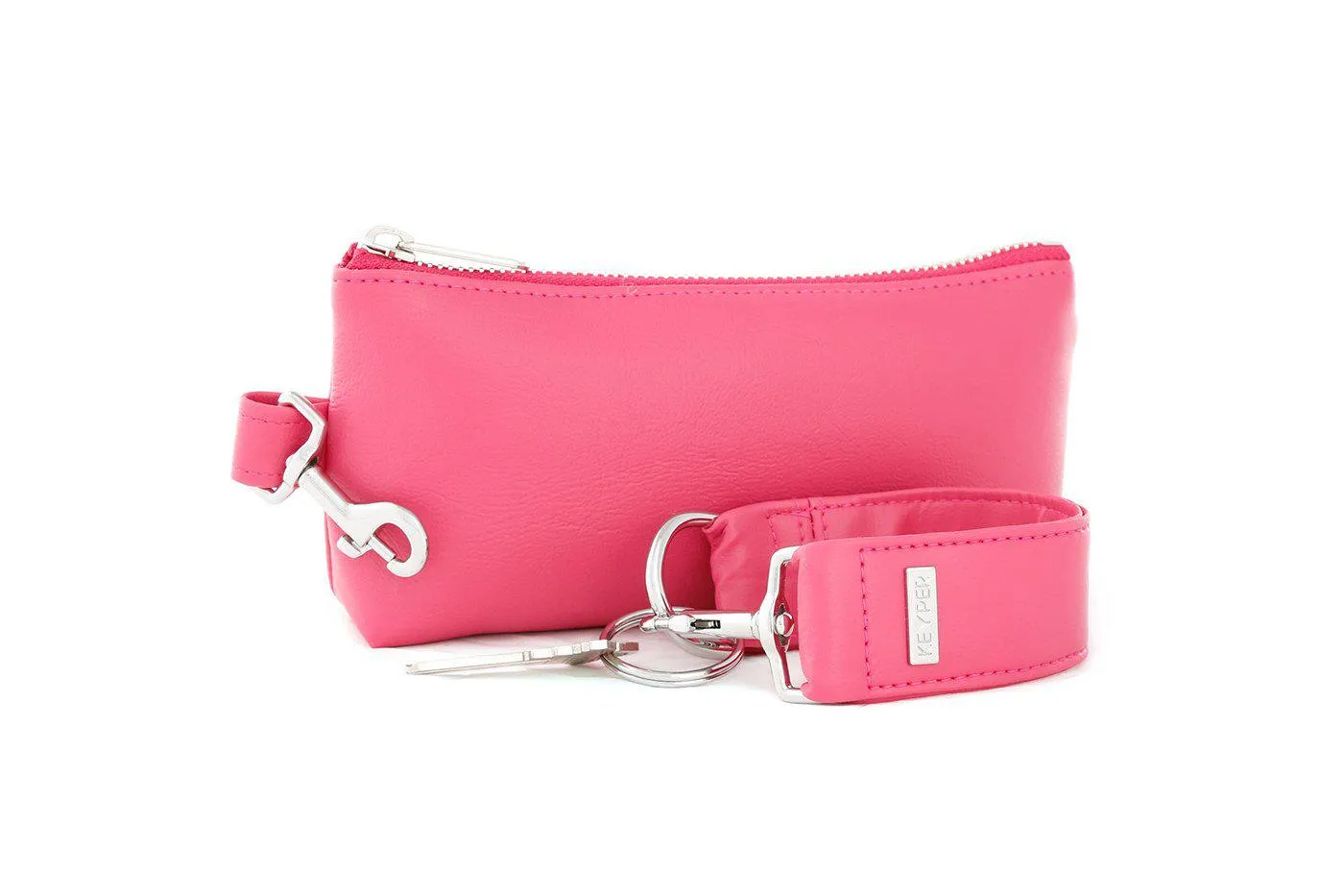 Bright Pink SIGNATURE 2-Piece KEYPIT Set • Wristlet