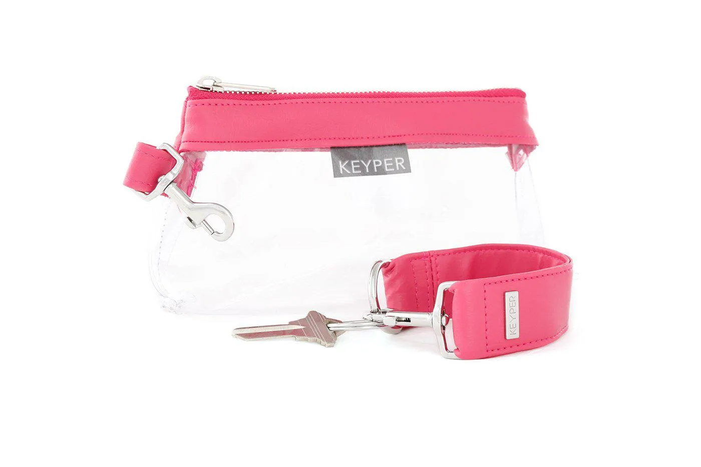 Bright Pink SIGNATURE 2-Piece KEYPIT Set • Wristlet