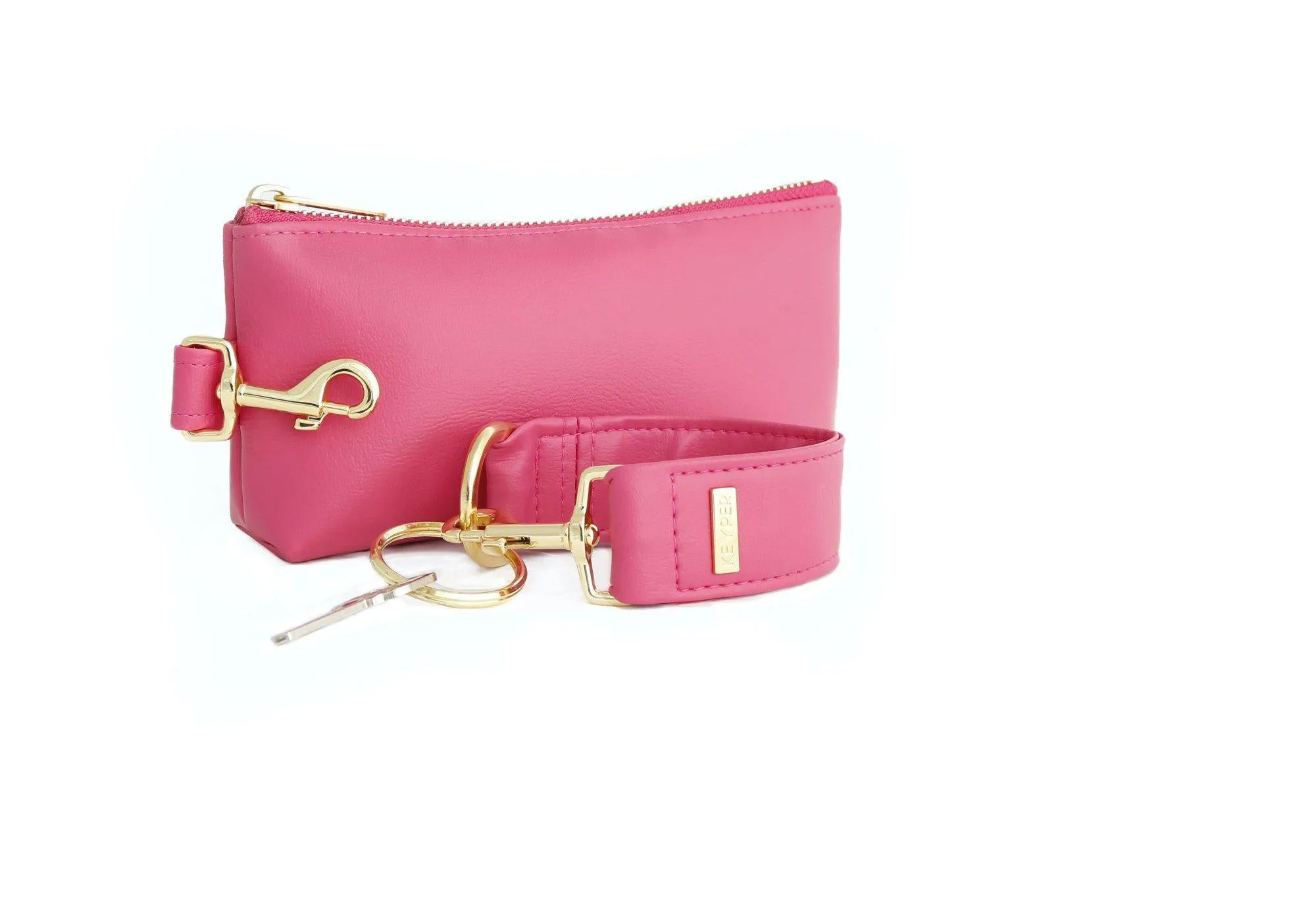 Bright Pink SIGNATURE 2-Piece KEYPIT Set • Wristlet