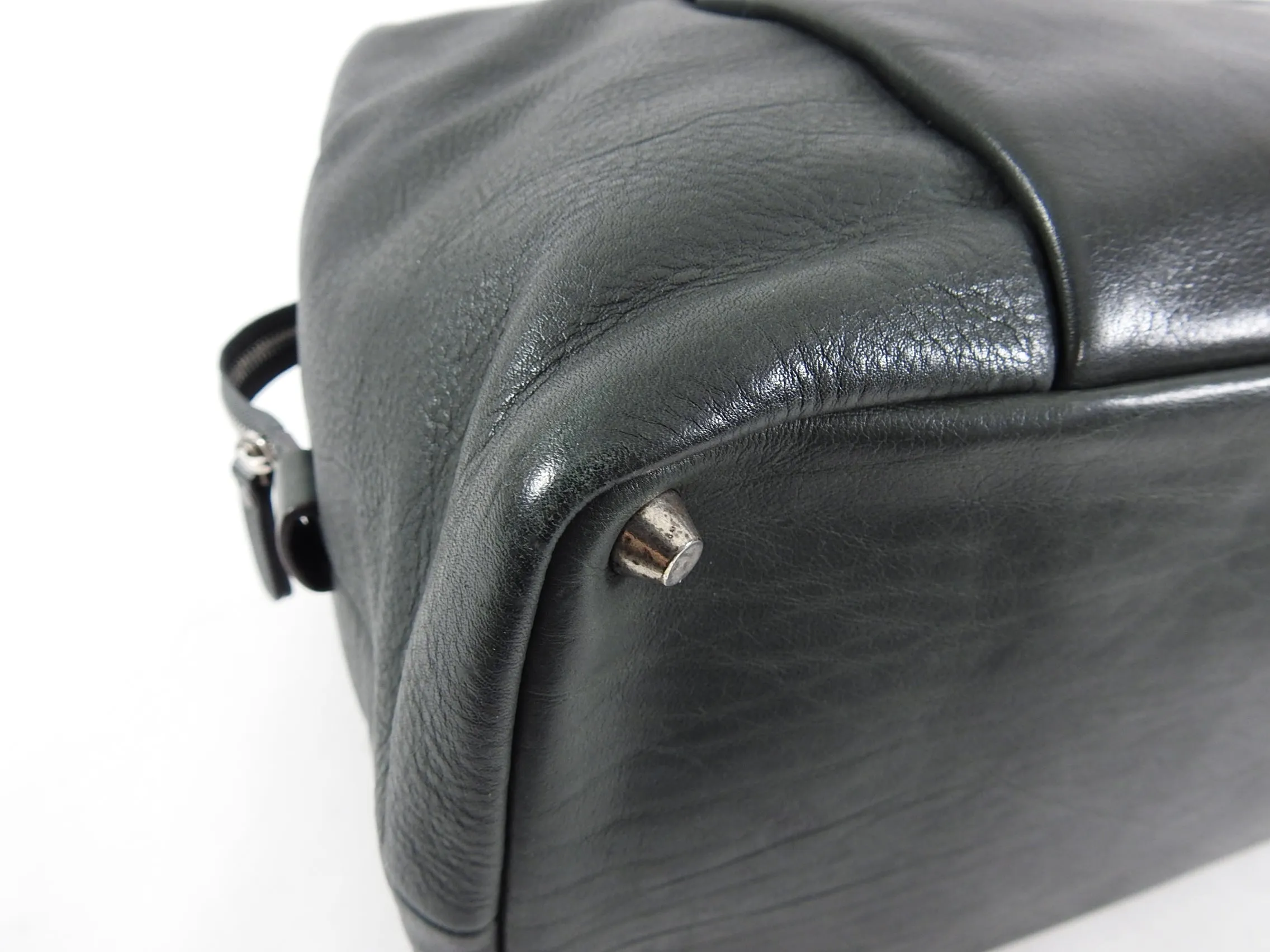 Brunello Cucinelli Dark Green Double Handle Duffle Bag