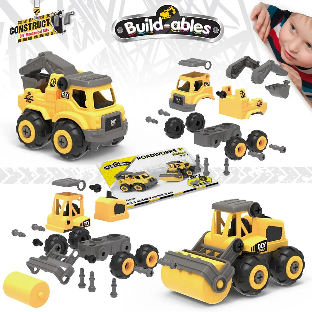 Build-ables - Roadworks Vehicles 2 in 1