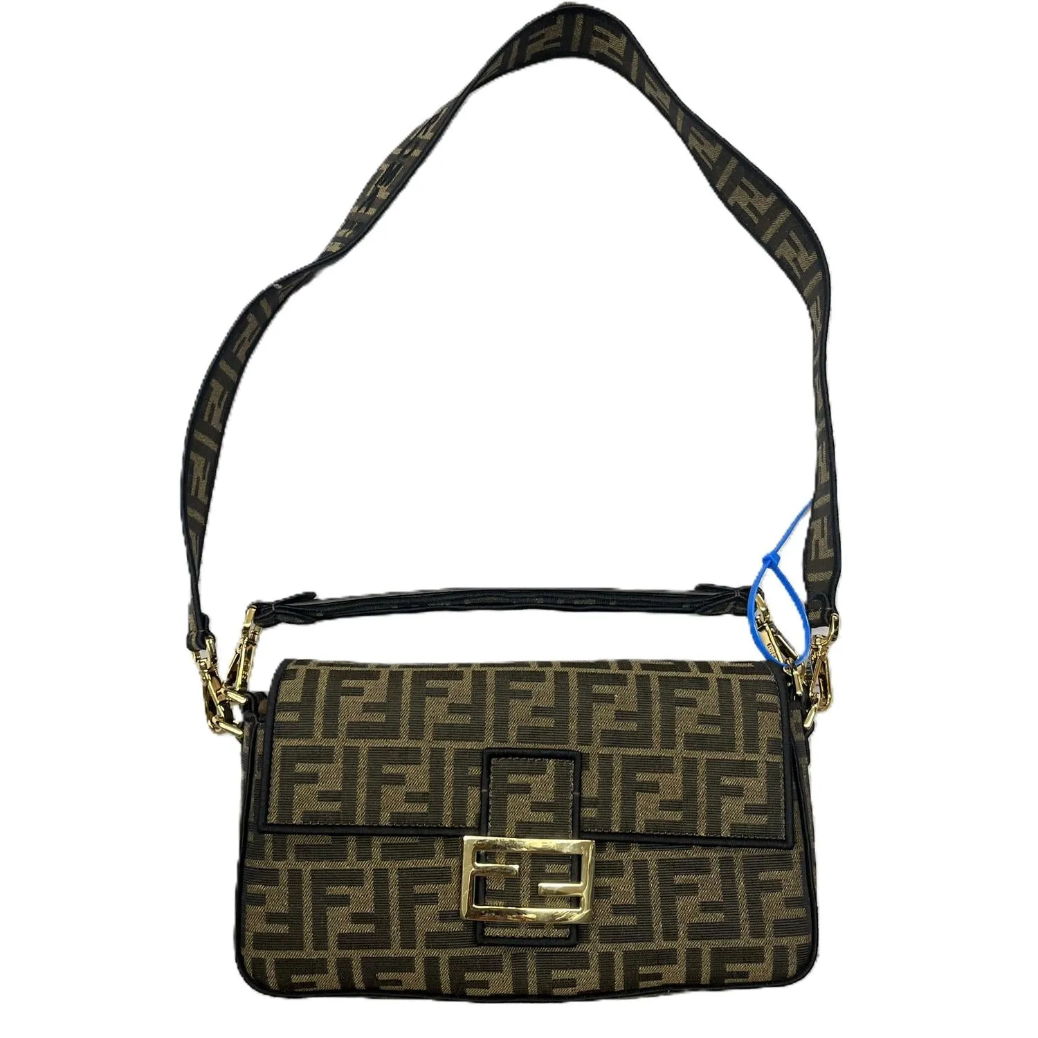 Canvas Baguette Bag In Brown