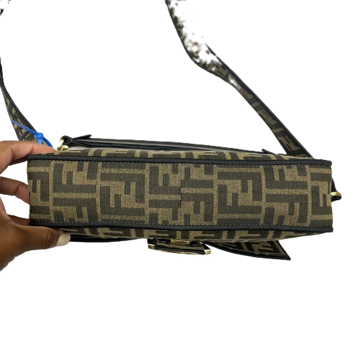Canvas Baguette Bag In Brown
