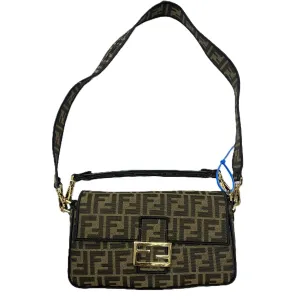 Canvas Baguette Bag In Brown