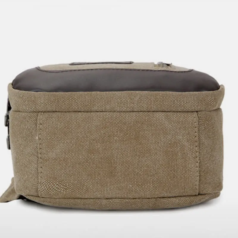 Canvas Sling Bag for Men Outdoor Travel Camping Chest Day Pack