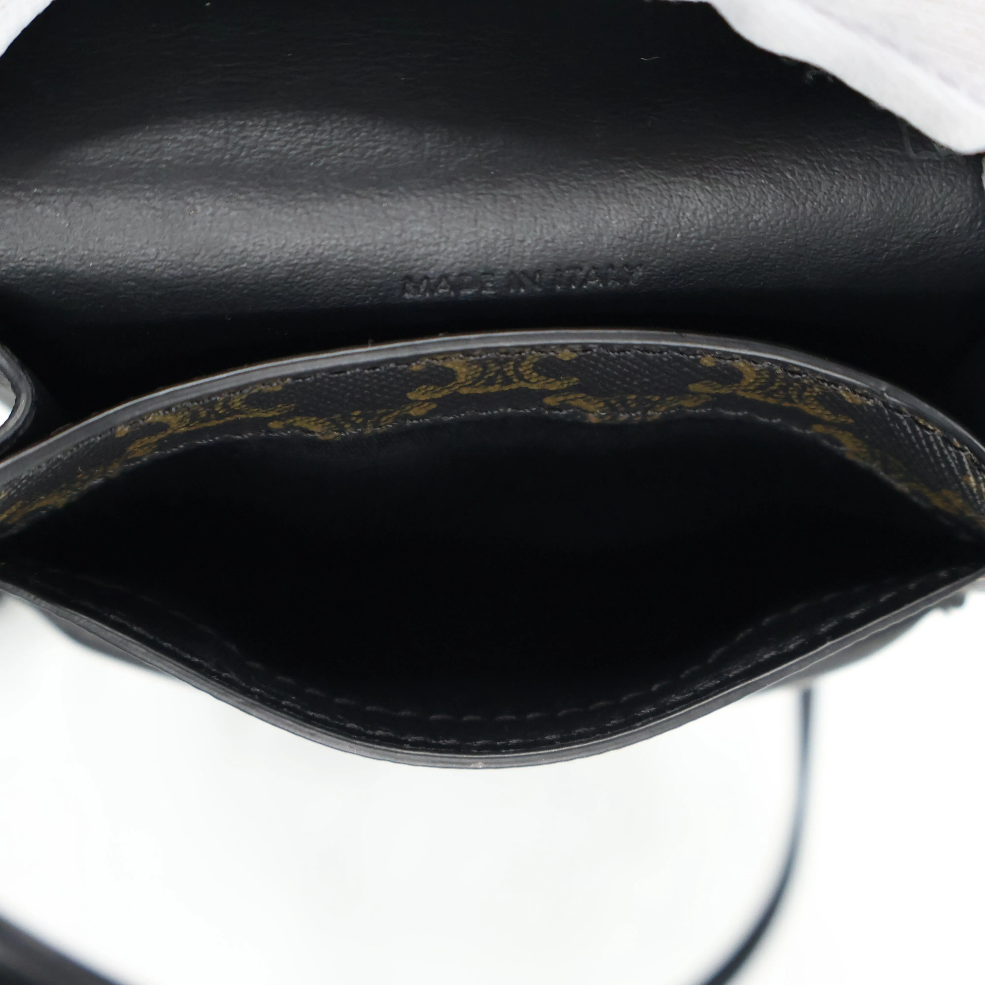 Celine Phone Holder Triomphe Black