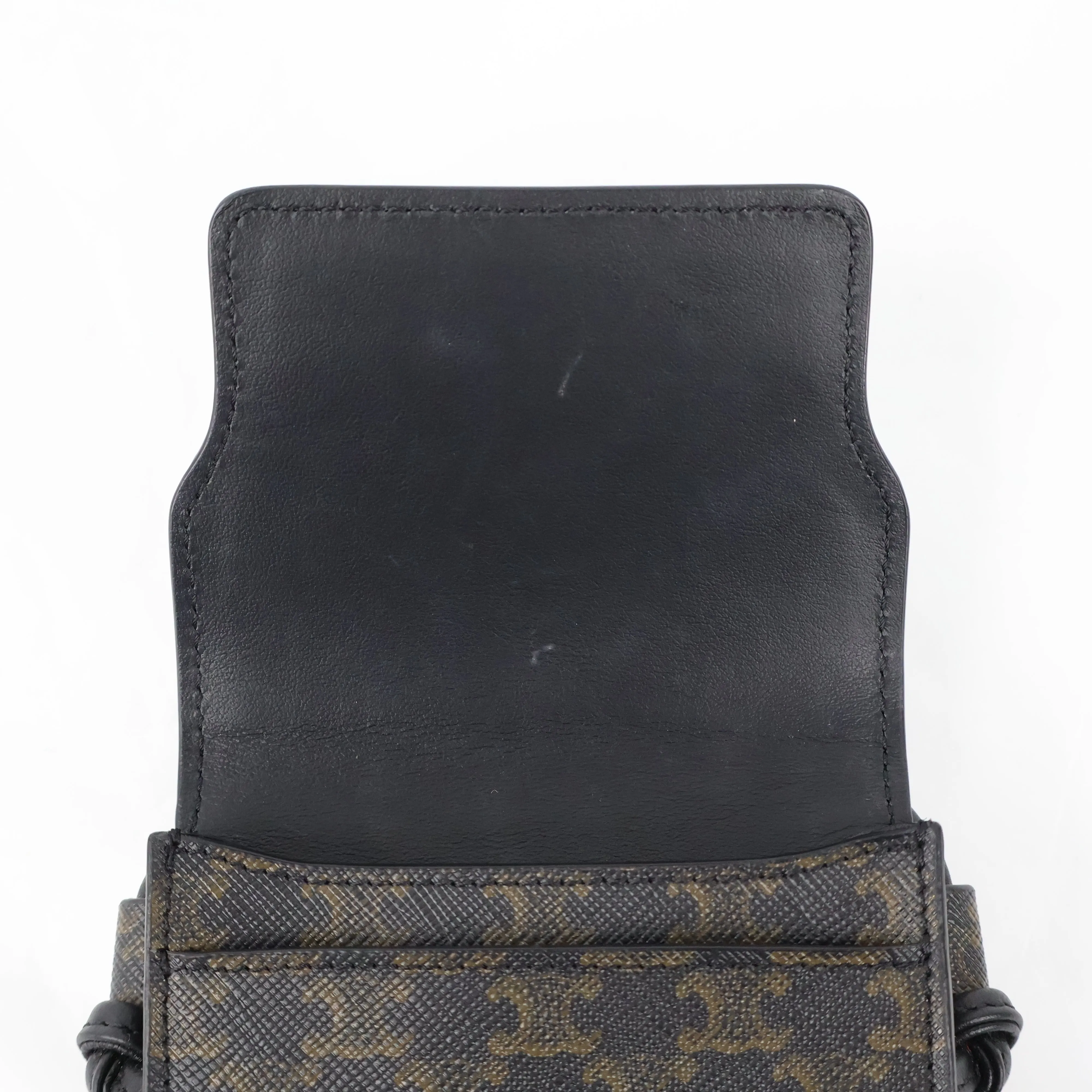 Celine Phone Holder Triomphe Black