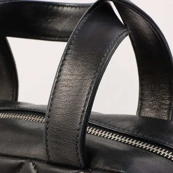 Chanel Around 2000 Made Cc Mark Stitch Top Handle Bag Mini Black