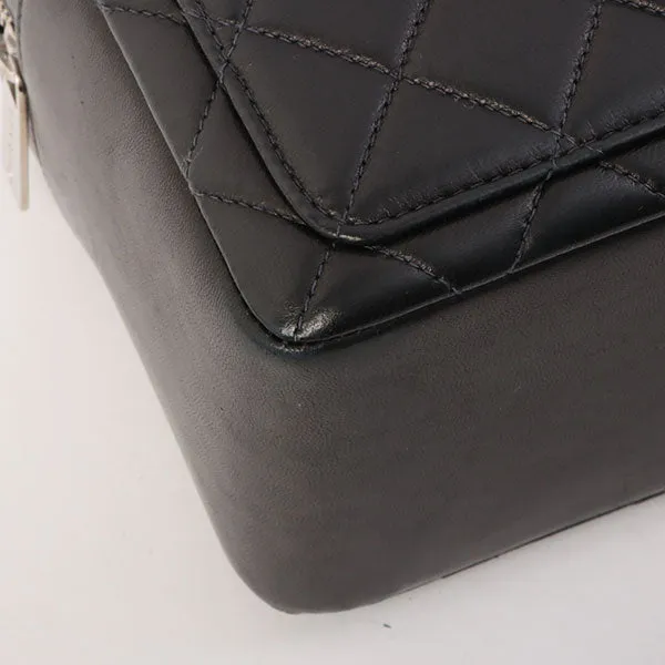 Chanel Around 2000 Made Cc Mark Stitch Top Handle Bag Mini Black