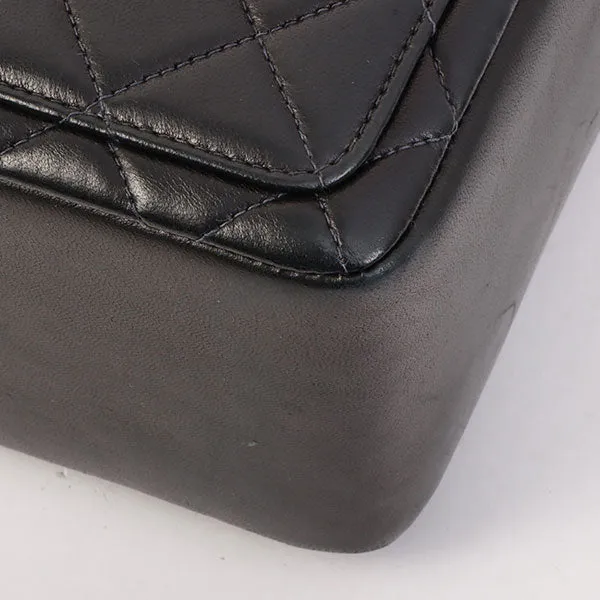 Chanel Around 2000 Made Cc Mark Stitch Top Handle Bag Mini Black