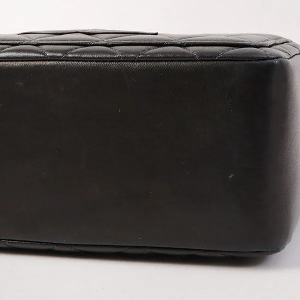 Chanel Around 2000 Made Cc Mark Stitch Top Handle Bag Mini Black