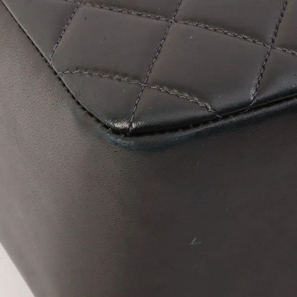 Chanel Around 2000 Made Cc Mark Stitch Top Handle Bag Mini Black