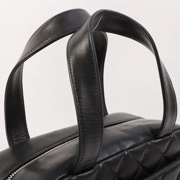 Chanel Around 2000 Made Cc Mark Stitch Top Handle Bag Mini Black