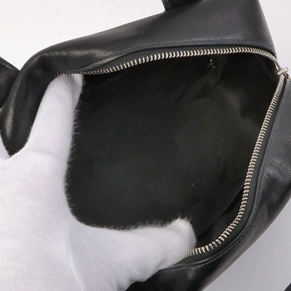 Chanel Around 2000 Made Cc Mark Stitch Top Handle Bag Mini Black