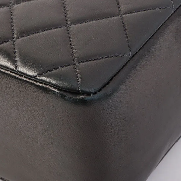 Chanel Around 2000 Made Cc Mark Stitch Top Handle Bag Mini Black
