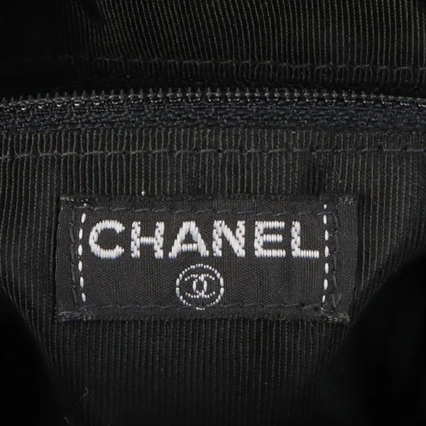 Chanel Around 2000 Made Cc Mark Stitch Top Handle Bag Mini Black