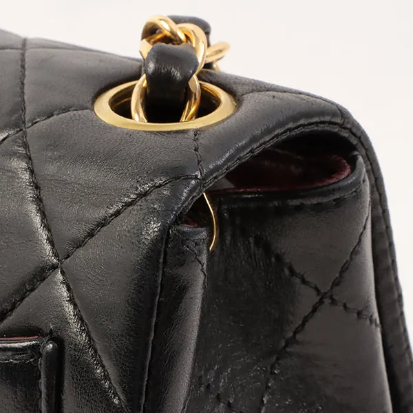 Chanel Around 2000 Made Classic Flap Chain Bag Mini Black