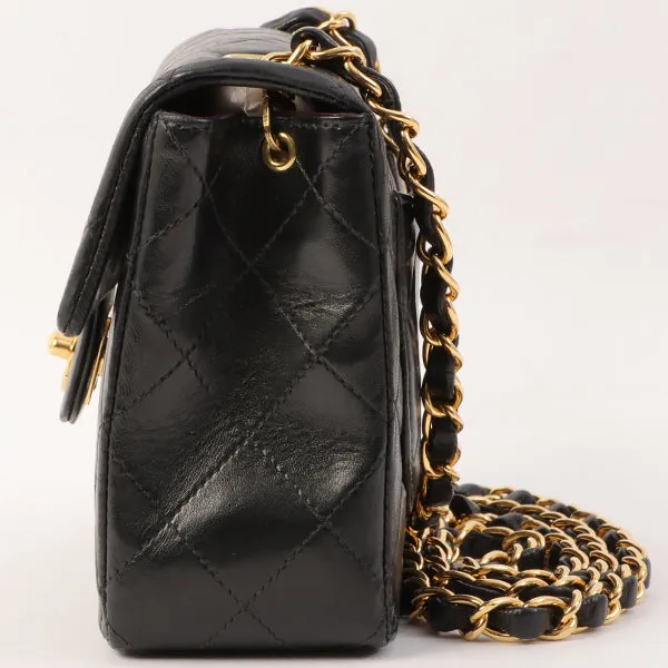 Chanel Around 2000 Made Classic Flap Chain Bag Mini Black