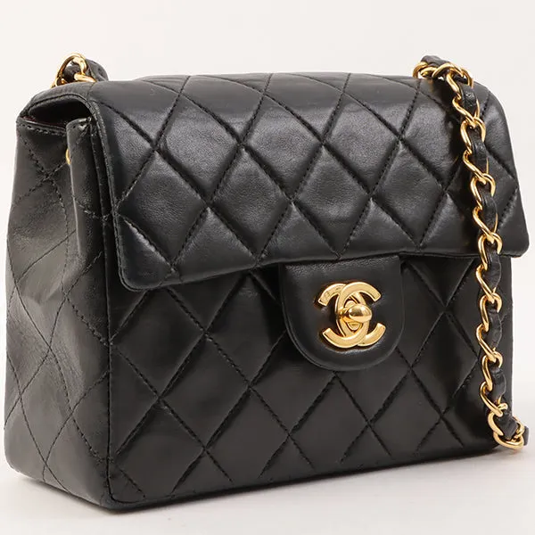 Chanel Around 2000 Made Classic Flap Chain Bag Mini Black