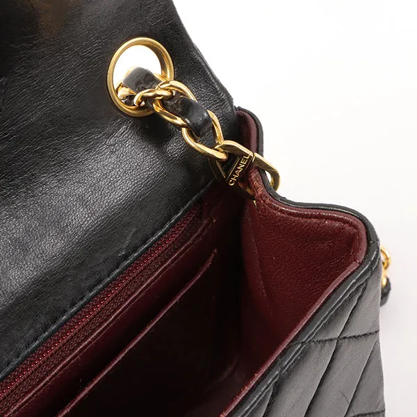Chanel Around 2000 Made Classic Flap Chain Bag Mini Black