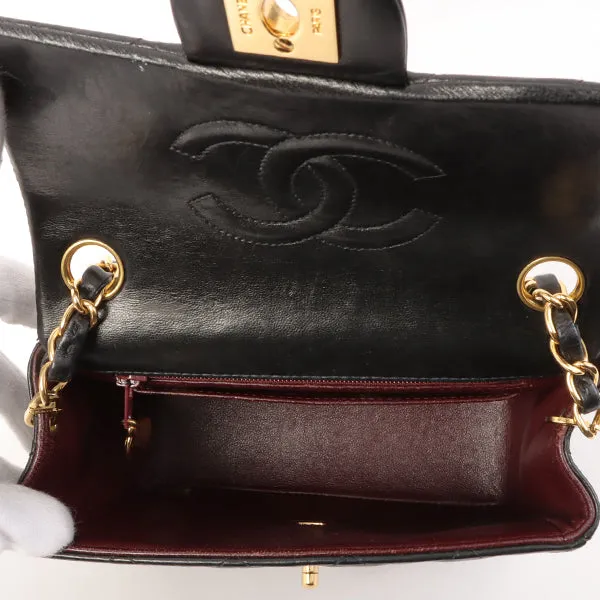 Chanel Around 2000 Made Classic Flap Chain Bag Mini Black