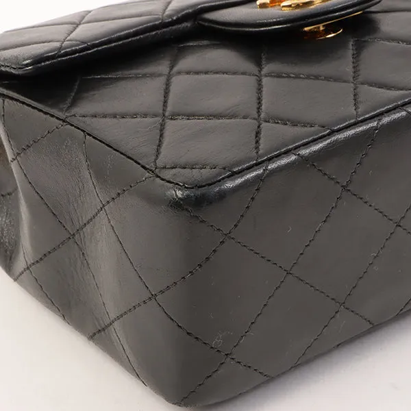 Chanel Around 2000 Made Classic Flap Chain Bag Mini Black