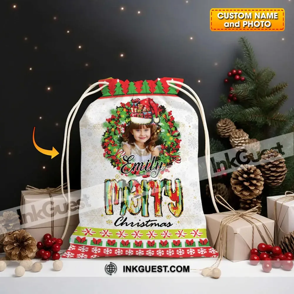 Christmas Classic Decor Bag Personalized Christmas String Bag