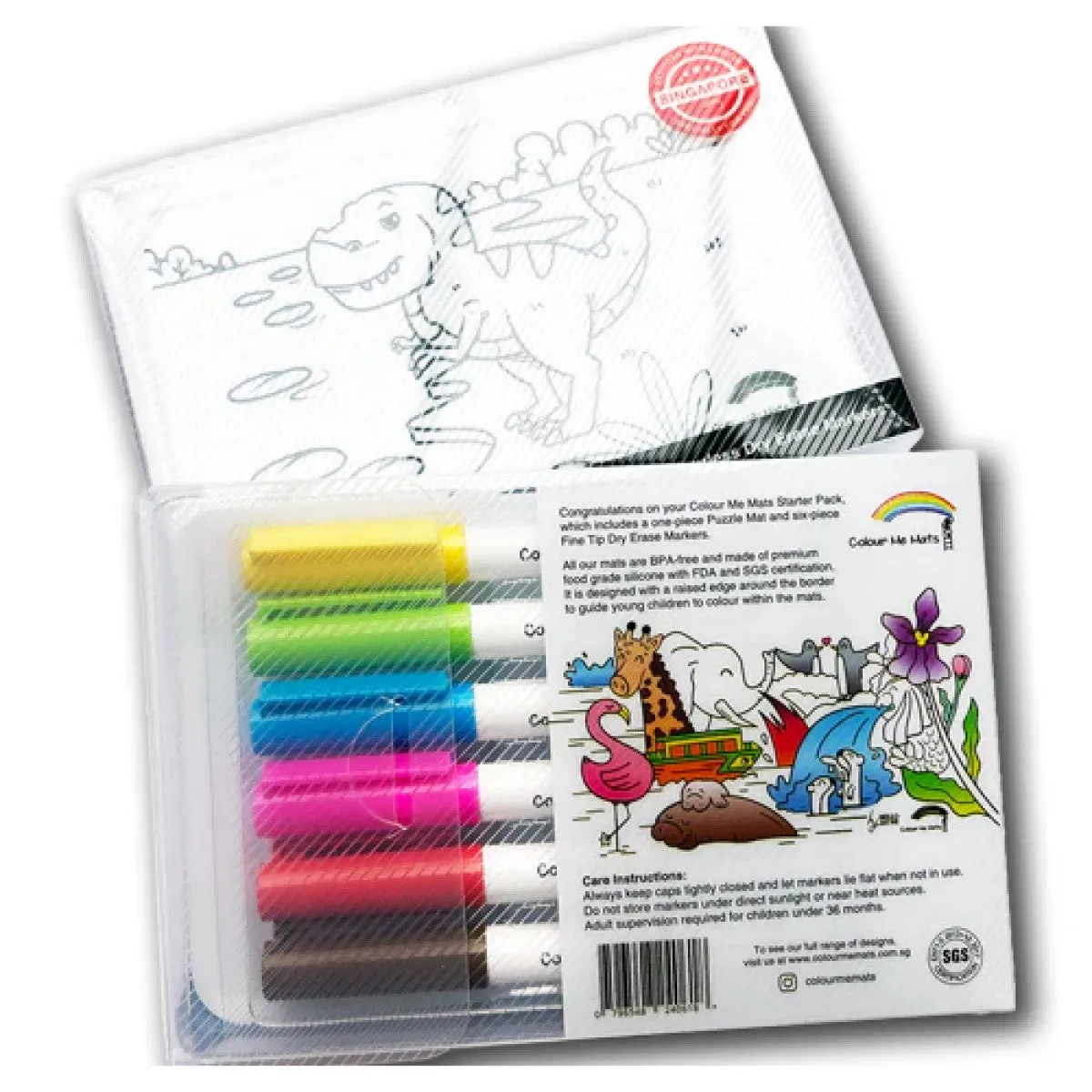 COLOUR ME MATS  Puzzle Mat Starter Pack w/ 6pc Markers (Single Pack)