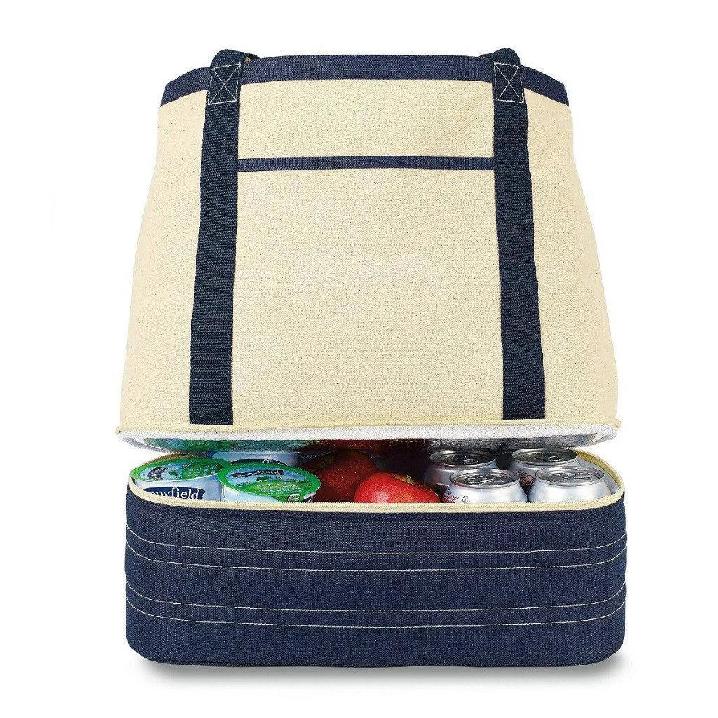 Cotton Insulated Personalized Tote and Cooler