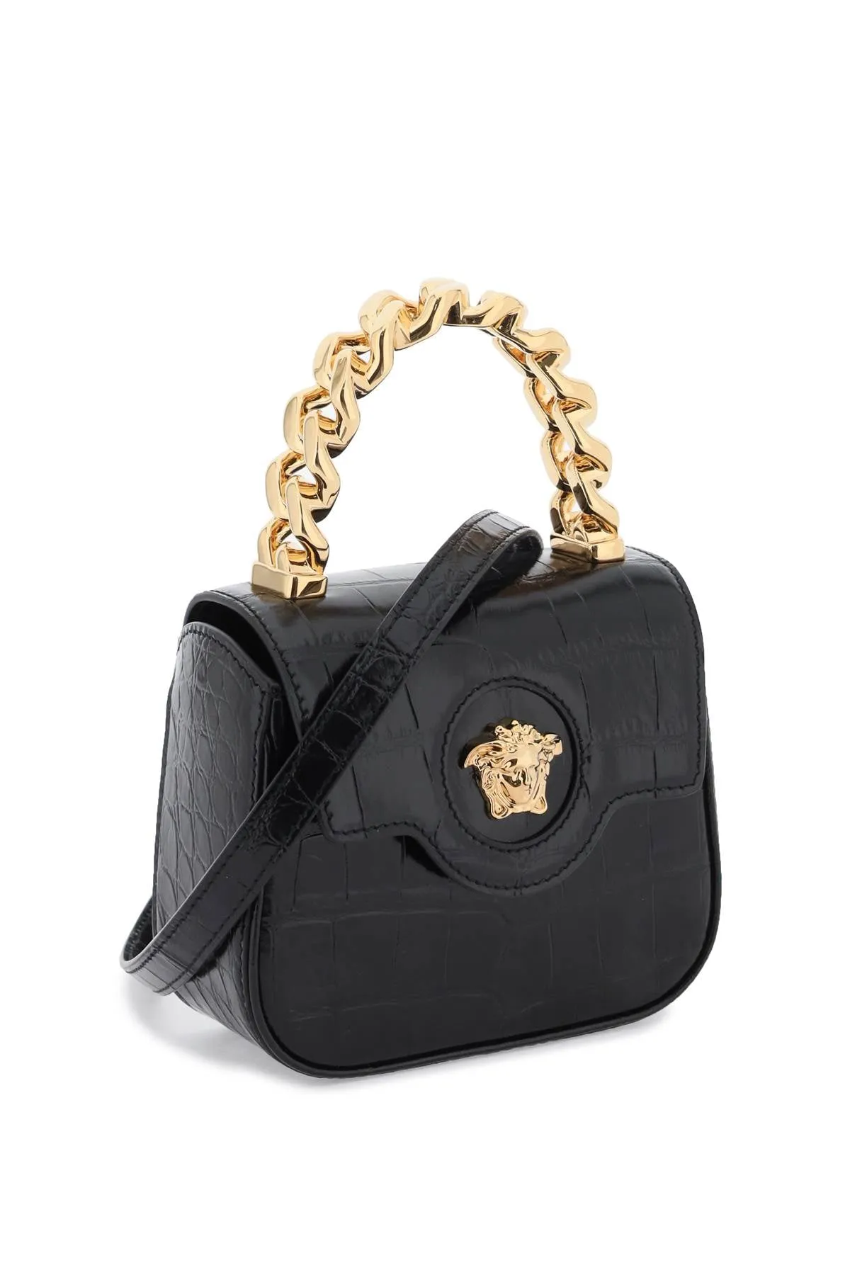 croco-embossed leather 'la medusa' mini bag