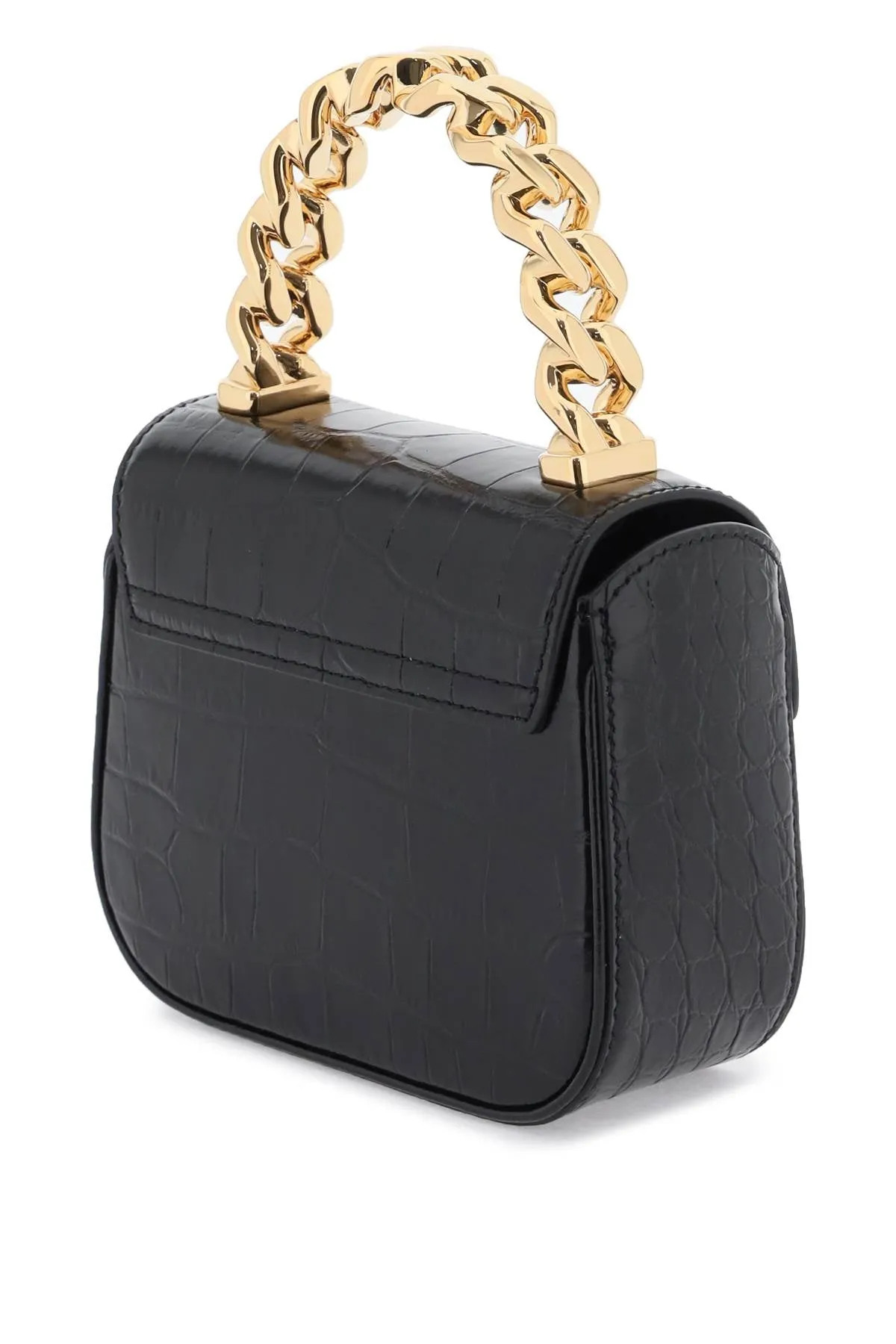 croco-embossed leather 'la medusa' mini bag