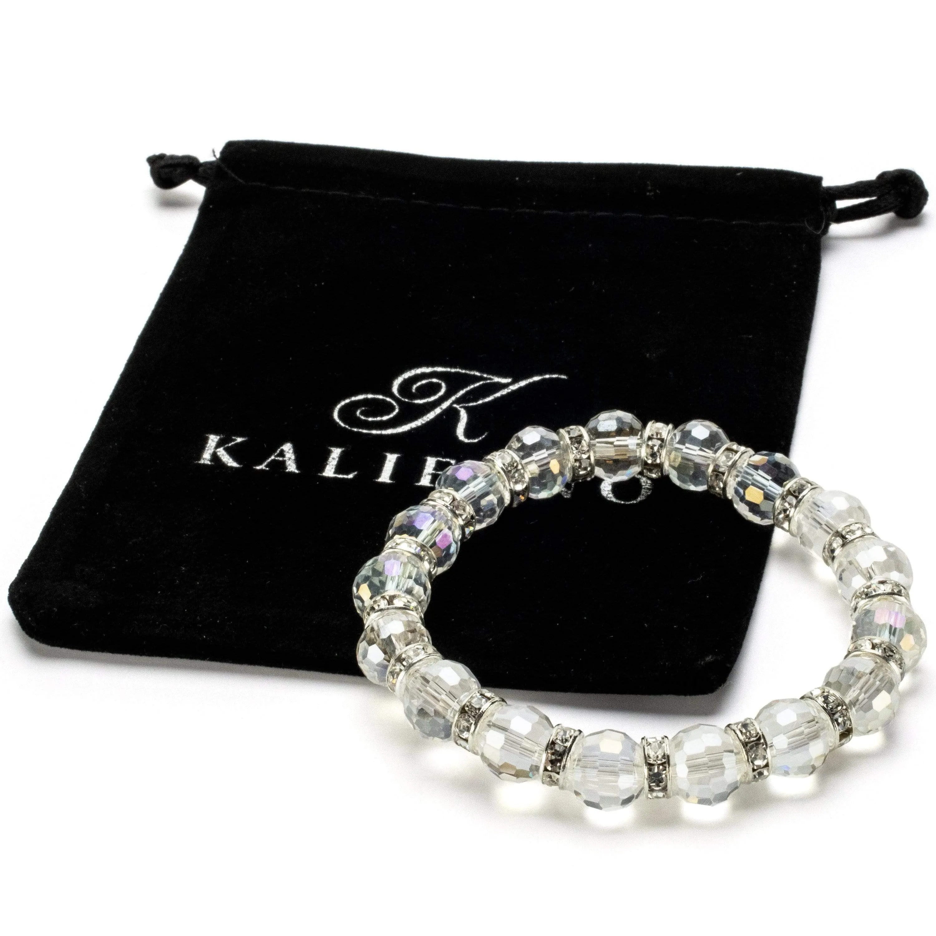 Crystal Aurore Boreale Gorgeous Glass Bracelet with Cubic Zirconia Crystals