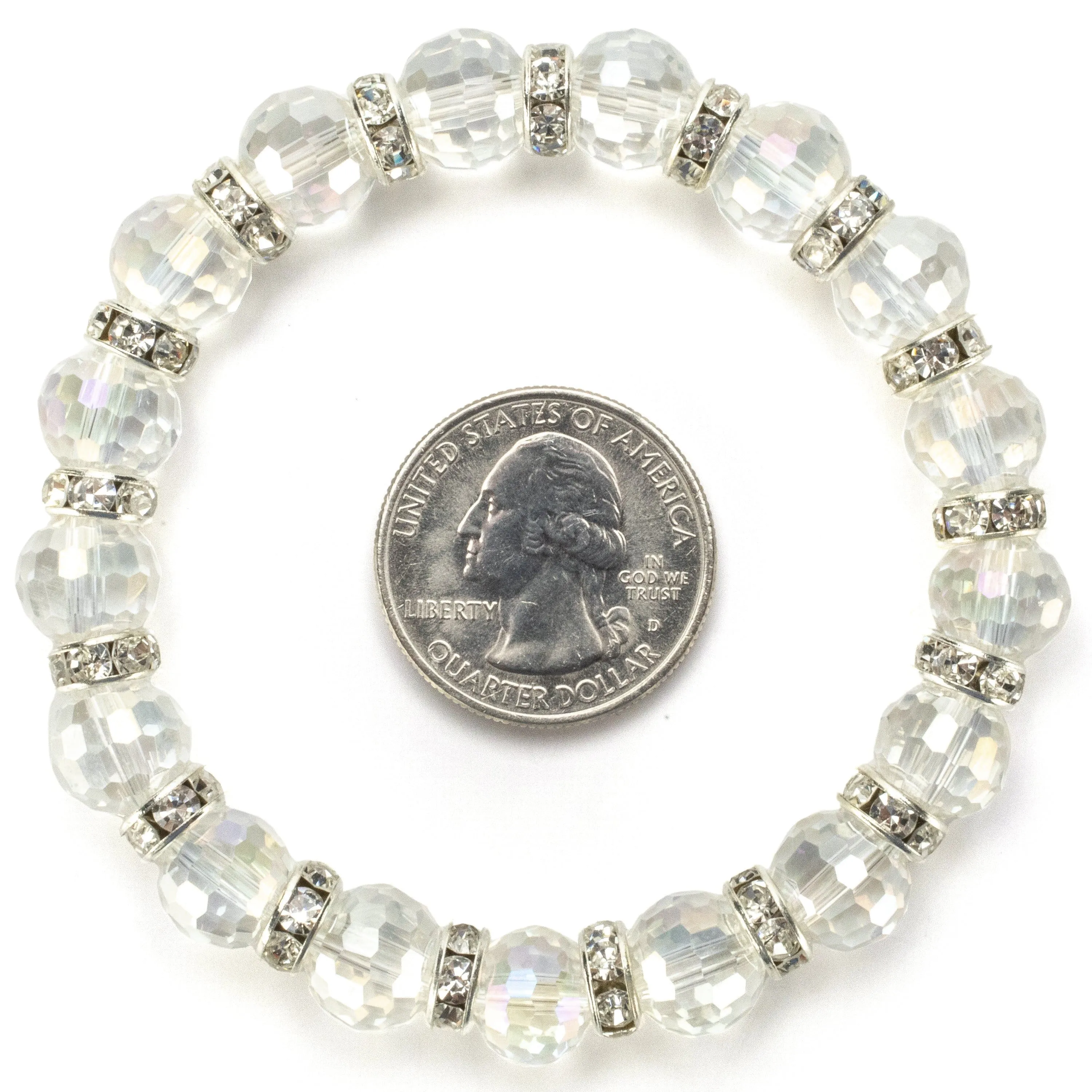 Crystal Aurore Boreale Gorgeous Glass Bracelet with Cubic Zirconia Crystals