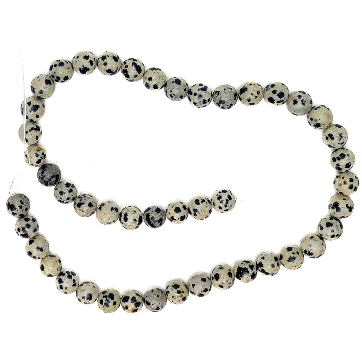 Dalmatian Jasper 8mm Smooth Rounds Bead Strand