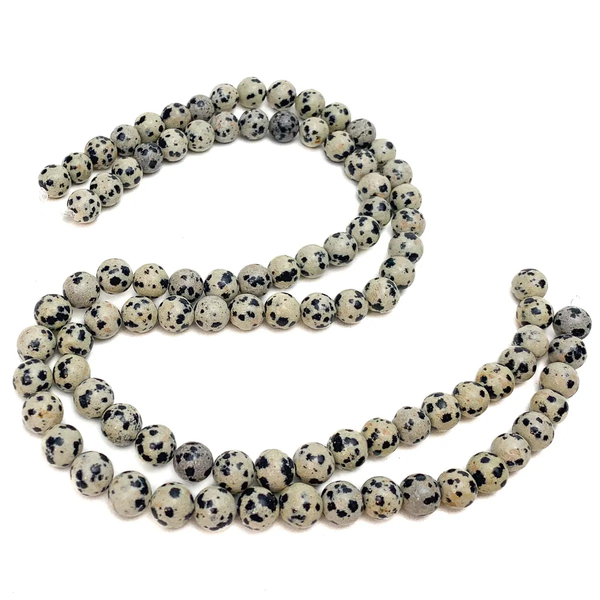Dalmatian Jasper 8mm Smooth Rounds Bead Strand