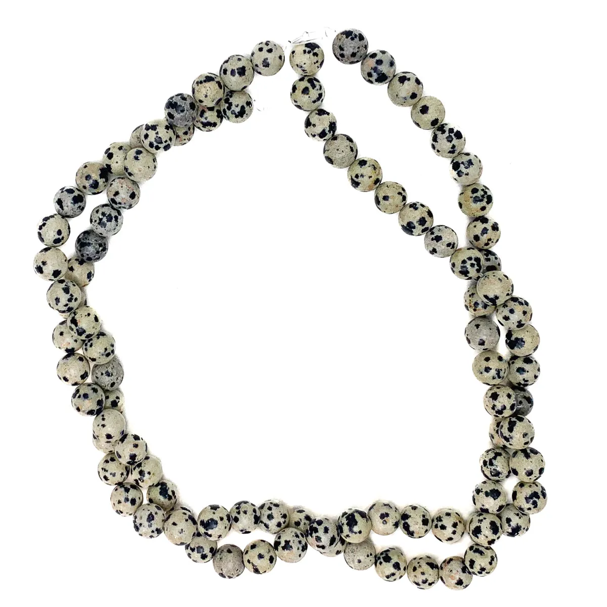 Dalmatian Jasper 8mm Smooth Rounds Bead Strand
