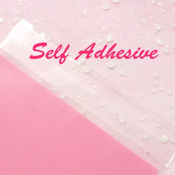 DEFECT Lace Doily Clear Gift Bags (20pcs / Pink) Kawaii Self Adhesive Resealable Plastic Bag Packaging Bag (10.9cm x 12.7cm) GB110