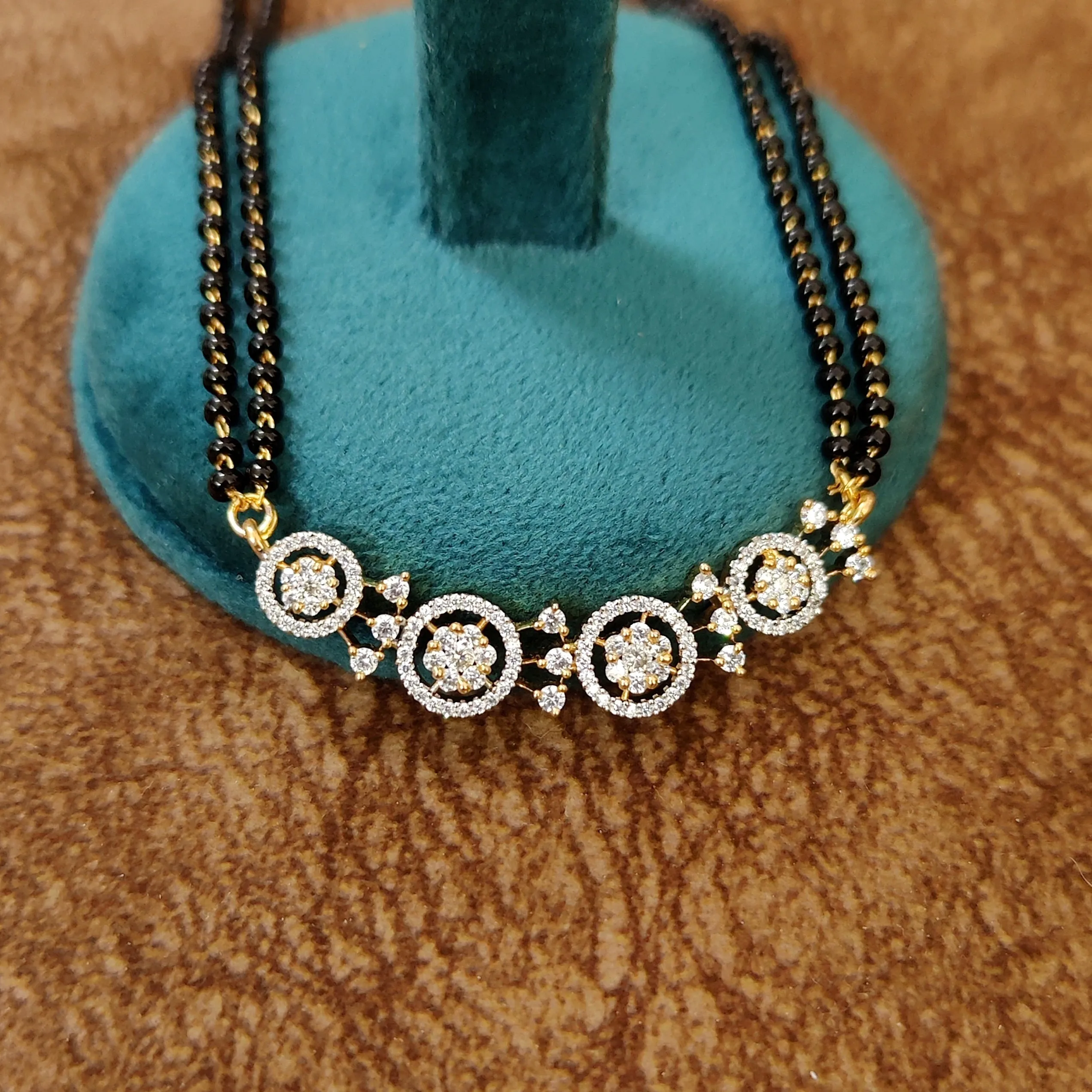 DIAMOND LOOK GORGEOUS GOLD PLATED MANGALSUTRA
