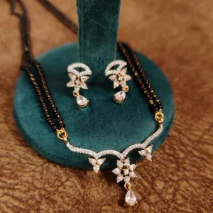 DIAMOND PATTERN CZ STUDDED GORGEOUS MANGALSUTRA