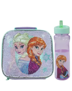 Disney Frozen Shimmer Sequin Lunchbag Set