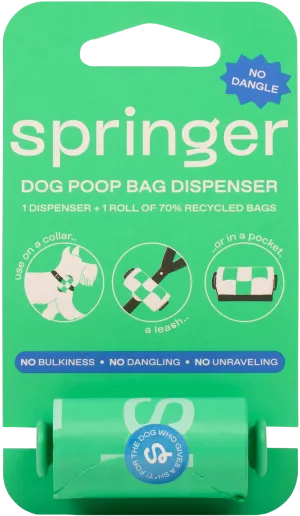 Dog Poop Bag Dispenser   15 Premium Poop Bags