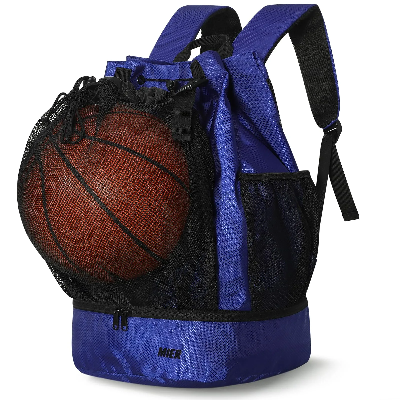 Drawstring Basketball Backpack Soccer Bag with Shoe Compartment