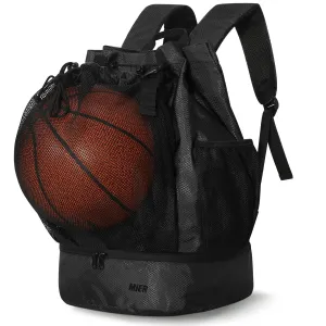 Drawstring Basketball Backpack Soccer Bag with Shoe Compartment