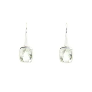 Earrings - Dangle Green Amethyst Sterling Silver