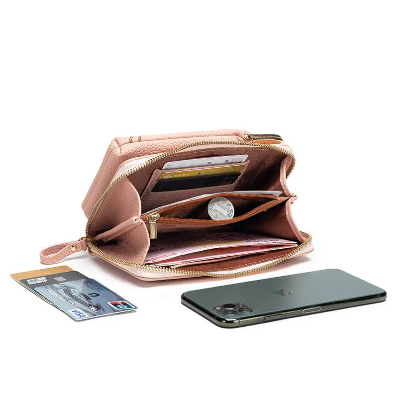 Embroidered Mini Mobile Phone Bag Slung Wallet