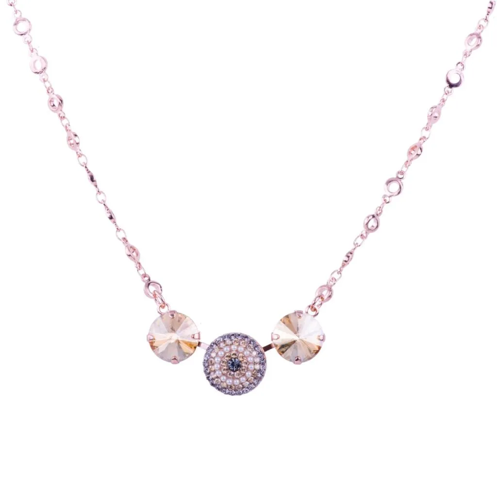 Extra Luxurious 3 Stone Pave Pendant "Sahara" *Custom*