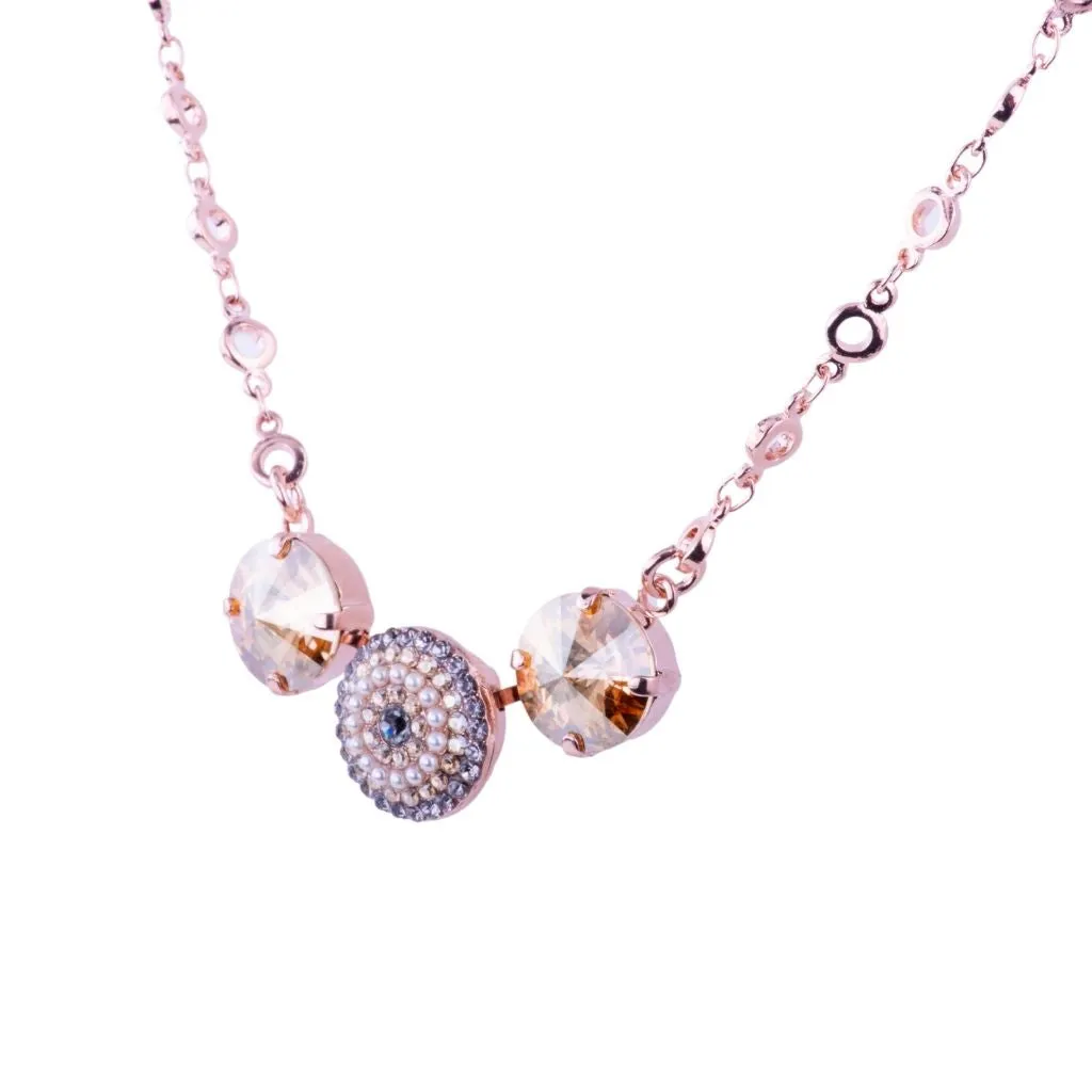 Extra Luxurious 3 Stone Pave Pendant "Sahara" *Custom*